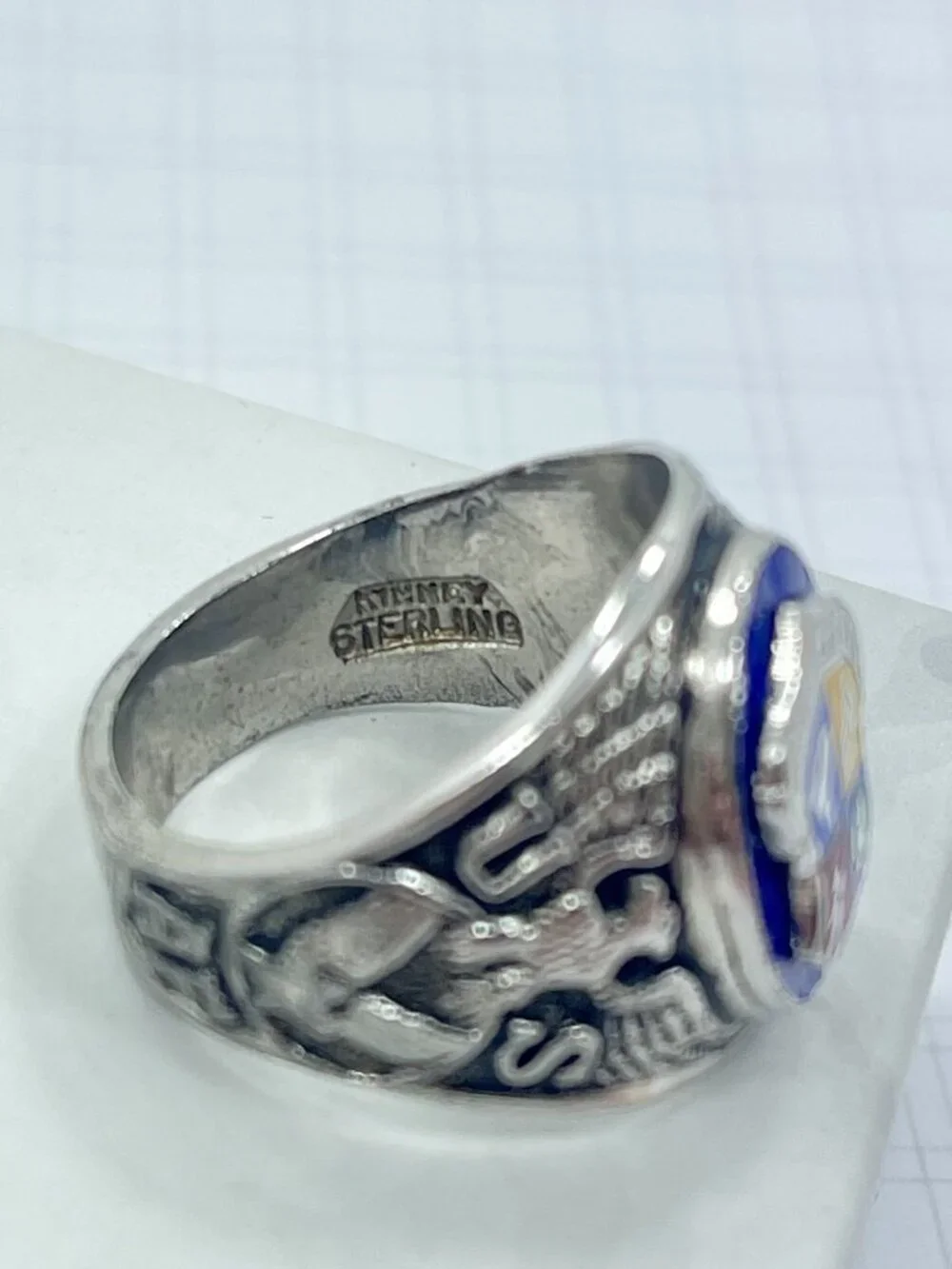 Vintage Kinney Sterling USAF Security Service Military Ring – Size 10
